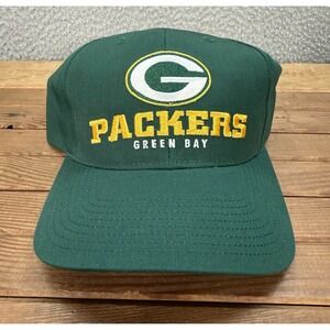 Vintage Green Bay Packers Hat Adult Green Snapback Cap Twins Enterprise Y2K